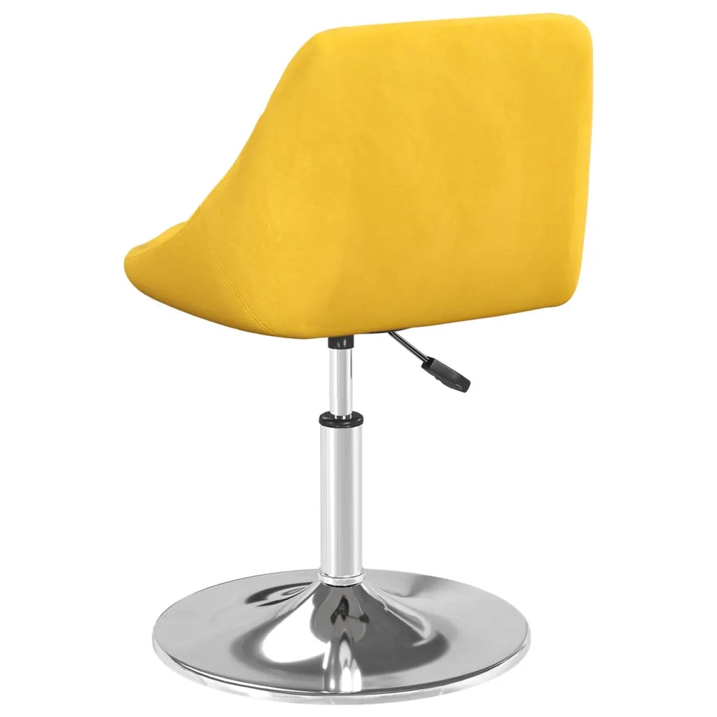 vidaXL Sedie da Pranzo Girevoli 6 pz Giallo Senape in Velluto