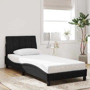 Giroletto senza Materasso-Struttura Letto Hanko Nero 90x200 cm in Velluto