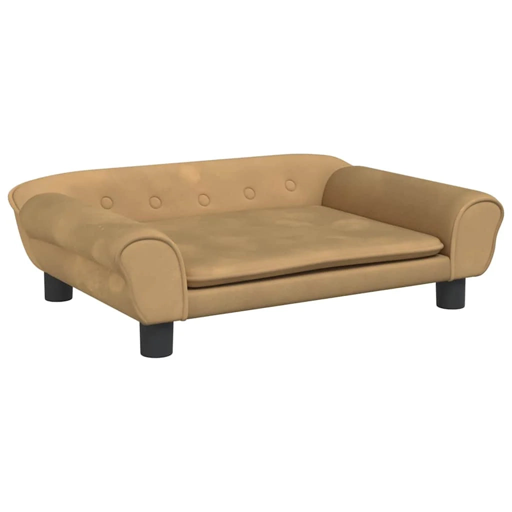 Cuccia per cani comoda 70 x 48 x 22 cm velluto marrone 02_0042885
