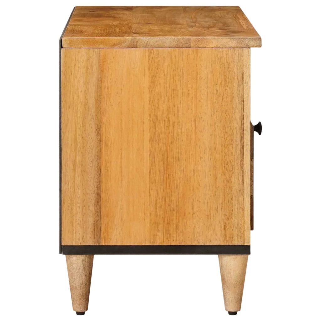 Mobile TV Naturale 100 x 33 x 46 cm Legno di mango massello