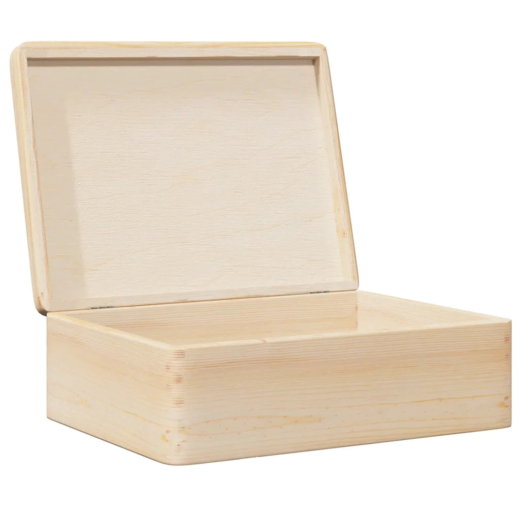 Scatola in Legno con Coperchio 40x30x13 cm Legno Massello Pino CFW9933961