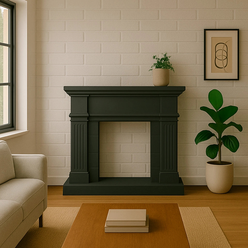 Mpc Cornice Camino Caldera Grigio Grigio Profondo Cornice Caminetti Caldera Grigio Profondo Mdf Per Inserto Elettrico Caminettovulcano o Bruciatore Esistente Design Classico Senza Tempo