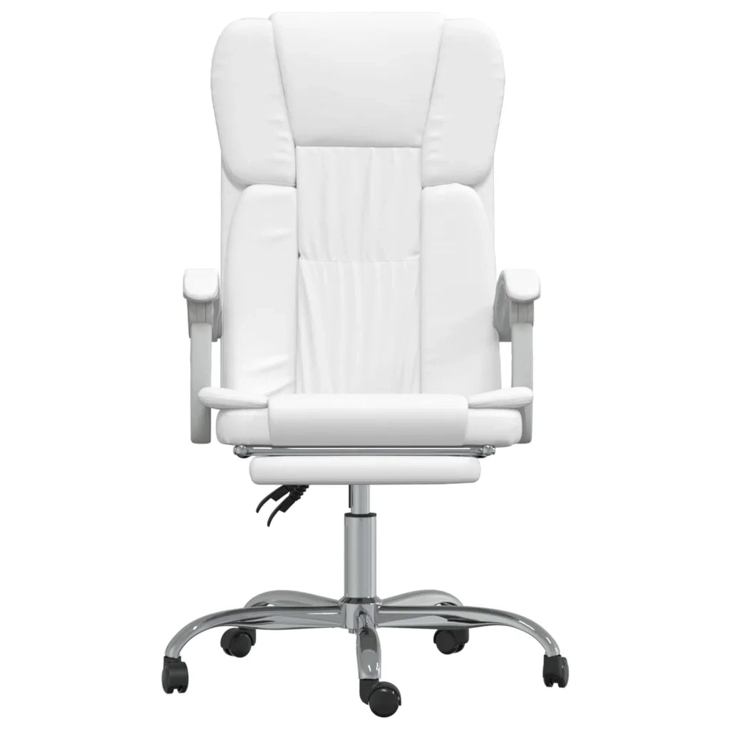 Poltrona da Ufficio Reclinabile Bianca in Similpelle cod mxl 12757