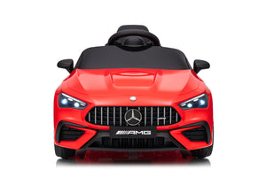 Macchina Elettrica per Bambini 12V Licenza Ufficiale Mercedes CLE53 Sedile in Pelle Rosso