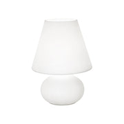 Lampada da tavolo Gloria 30cm - Illuminazione da appoggio in vetro bianco satinato triplo strato E27 IP20 75W, Stile moderno - Rossini Group