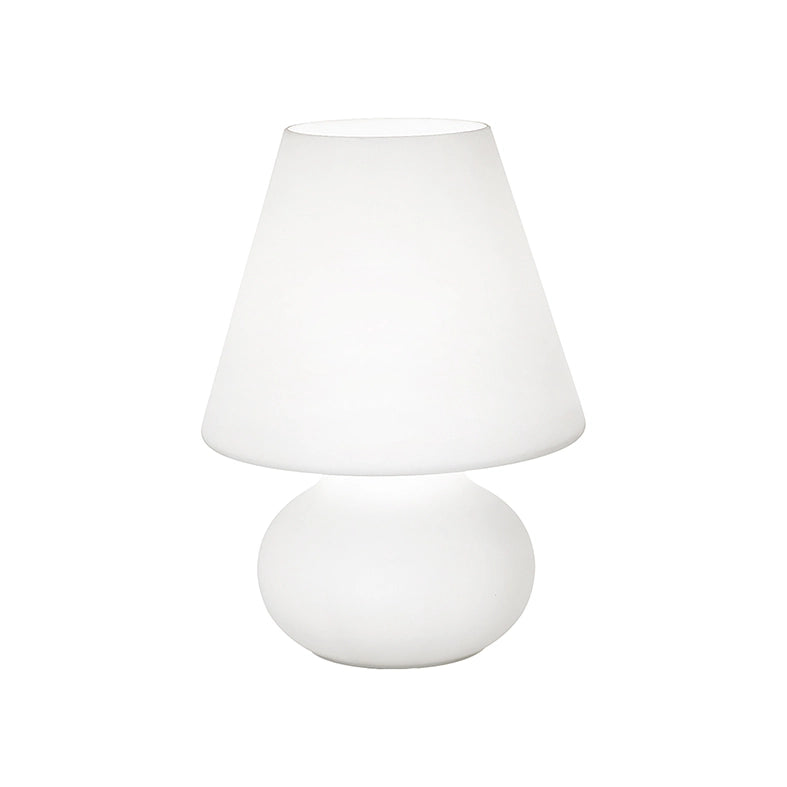 Lampada da tavolo Gloria 30cm - Illuminazione da appoggio in vetro bianco satinato triplo strato E27 IP20 75W, Stile moderno - Rossini Group