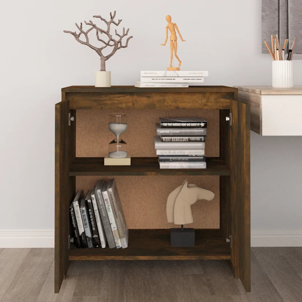 Credenza-Buffet-Armadio da cucina Rovere Fumo 70x41x75 cm in Legno Multistrato