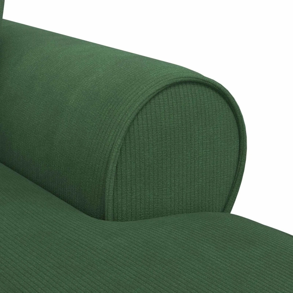 Chaise Longe con Gonna 3 pcs Verde Giungla Tessuto in Cords