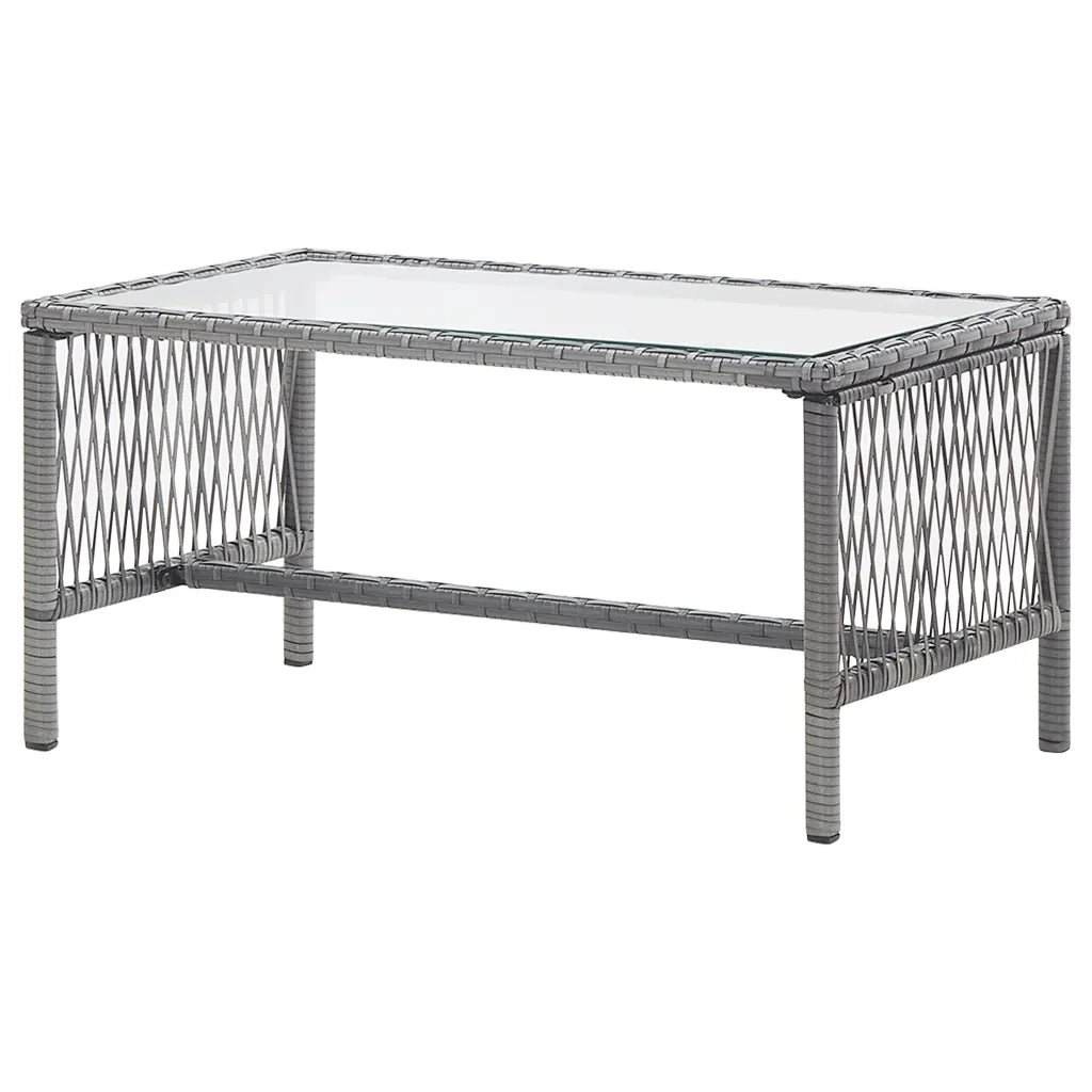 Set Divani da Giardino 4 pz con Cuscini in Polyrattan Antracite 46437