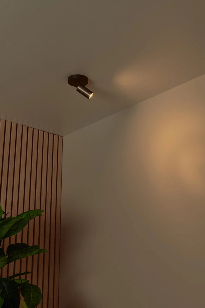 Faretto soffitto RITMO 1xMR11 marrone nero Lucide