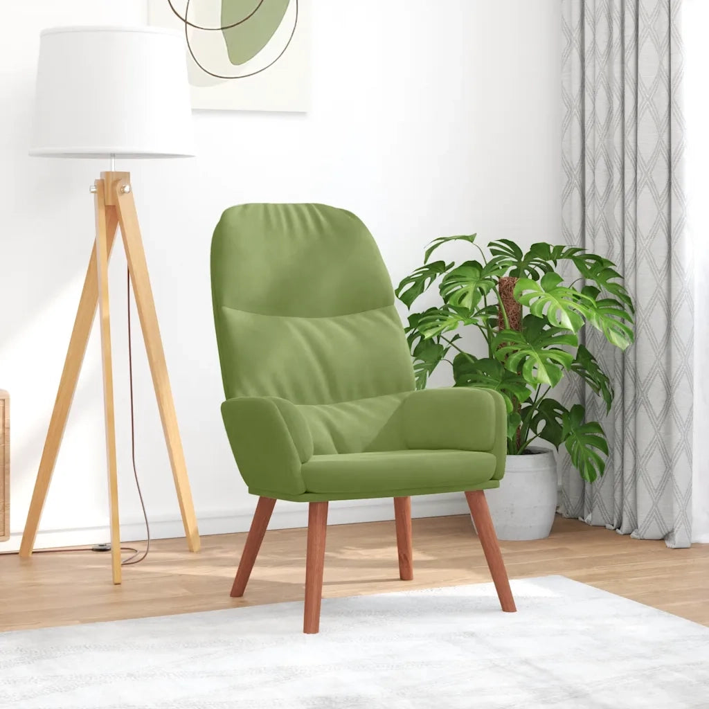 Sedia Relax Verde Chiaro in Velluto 4102613