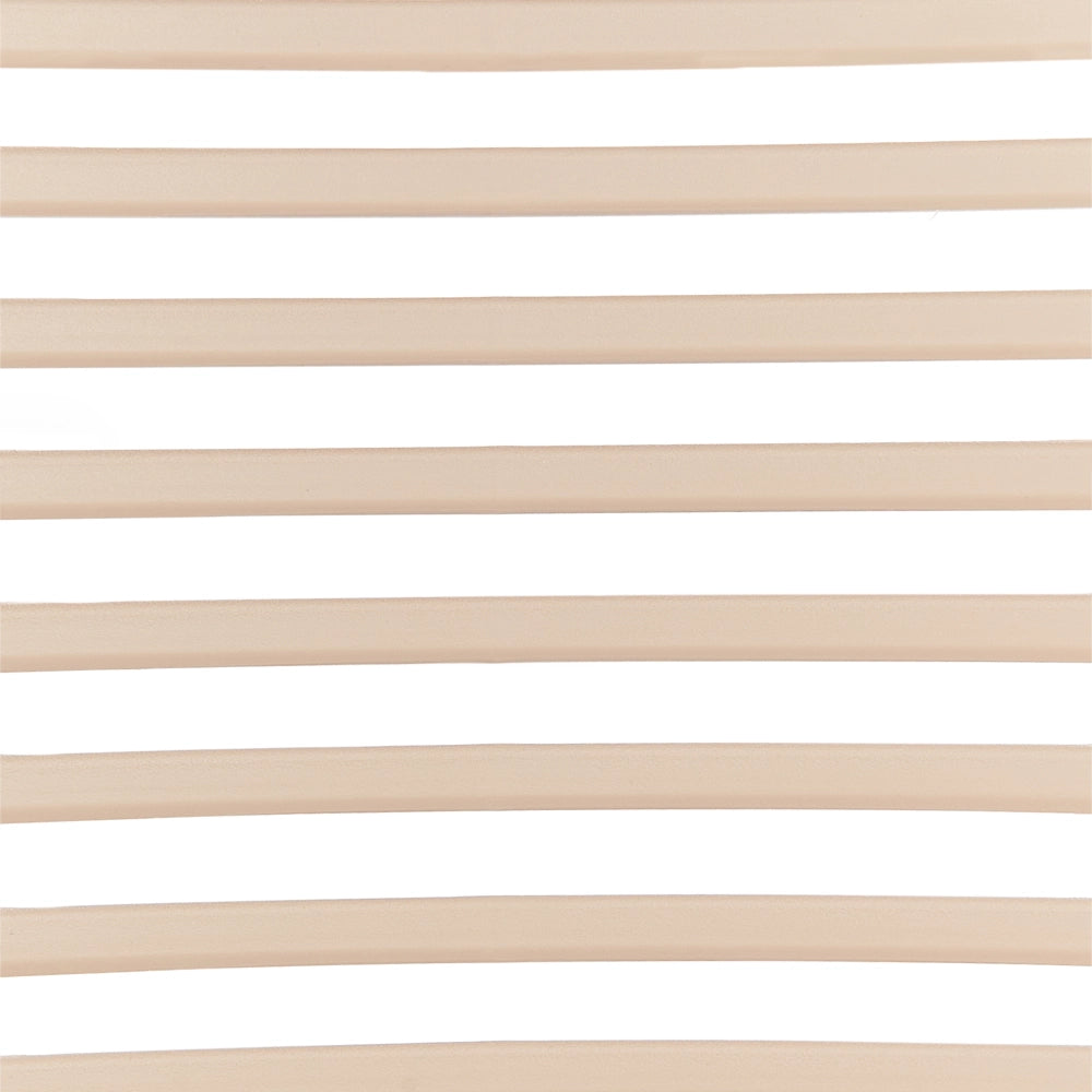 Set di 4 sedie da pranzo Seduta sintetica beige Gambe in metallo Seduta moderna semplice e minimalista