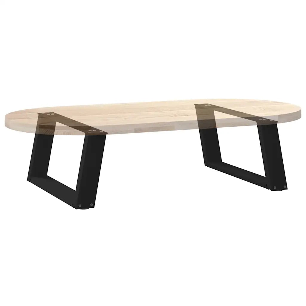 vidaXL Gambe per Tavolino da Caffè a Forma di U 2 pz Nere 70x(30-31) cm Acciaio