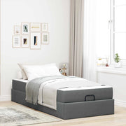 Struttura letto con materasso 2 pcs Grigio Sfumato Tessuto