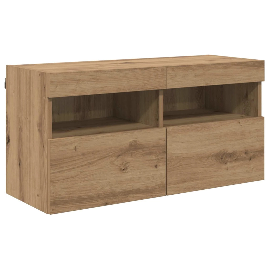Unità TV da Parete 4 pcs Rovere artigianale Legno multistrato 3402966