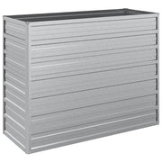Letto Rialzato Giardino-Fioriera da Giardino 100x40x77 cm in Acciaio Zincato Argento
