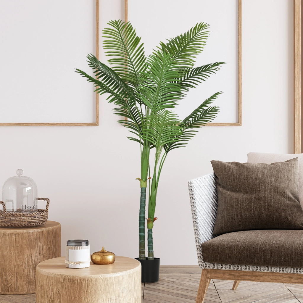Palma Areca artificiale ¨C zephmum ¨C verde, vaso in plastica, 180 cm