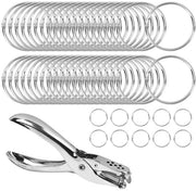 Impugnature a clessidra 50 pezzi - 32 mm Clessidre a molla - Set di perforatrici - Acciaio inossidabile - Progetti DIY - Facili da utilizzare - Clessidre a molla