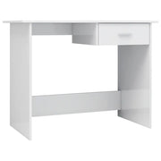 Scrivania-Scrivanie per ufficio e studio-Scrittoio Bianco Lucido 100x50x76 cm in Legno Multistrato 961104