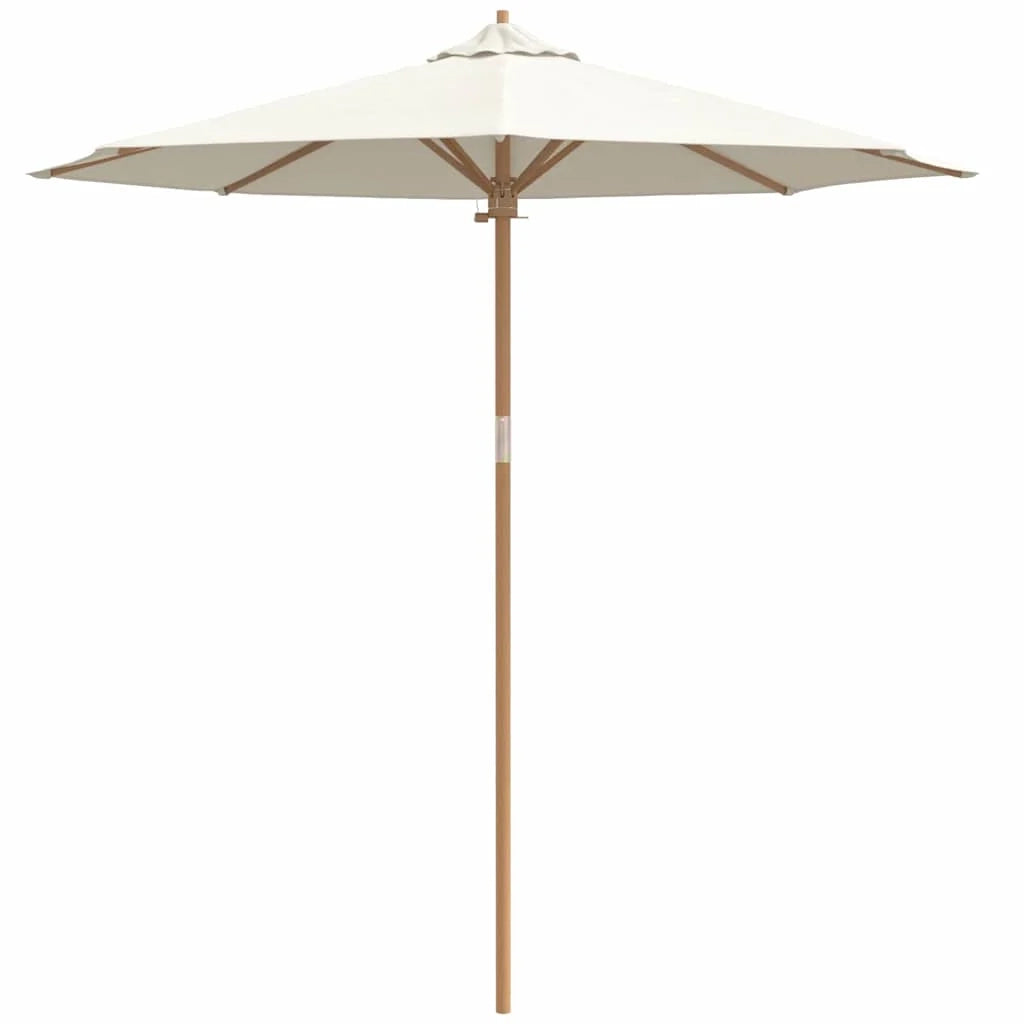 Ombrellone da giardino rotondo leggero e resistente alle intemperie 240 x 240 x 260 cm in bambù bianco crema 02_0058243