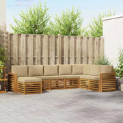 Set di divani da esterno 8 pz Naturale e Beige 3375298