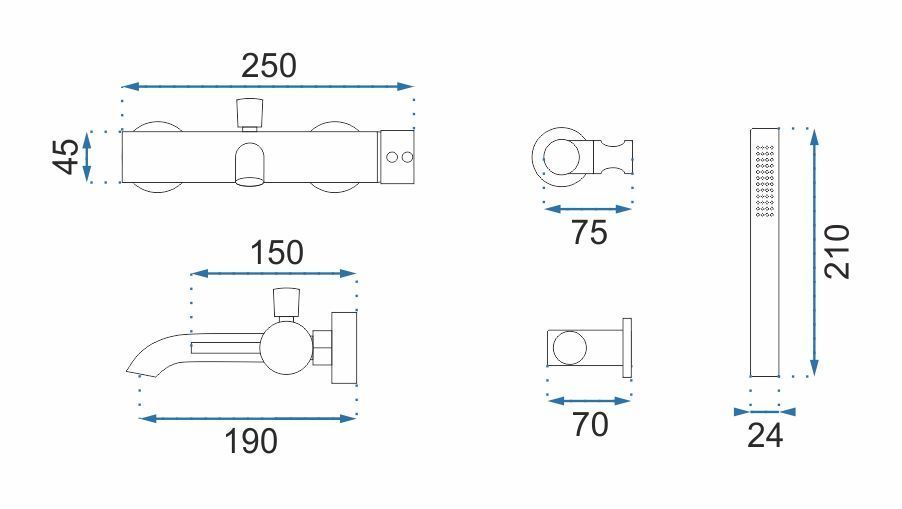 Rubinetto Da Vasca Rea Lungo Copper