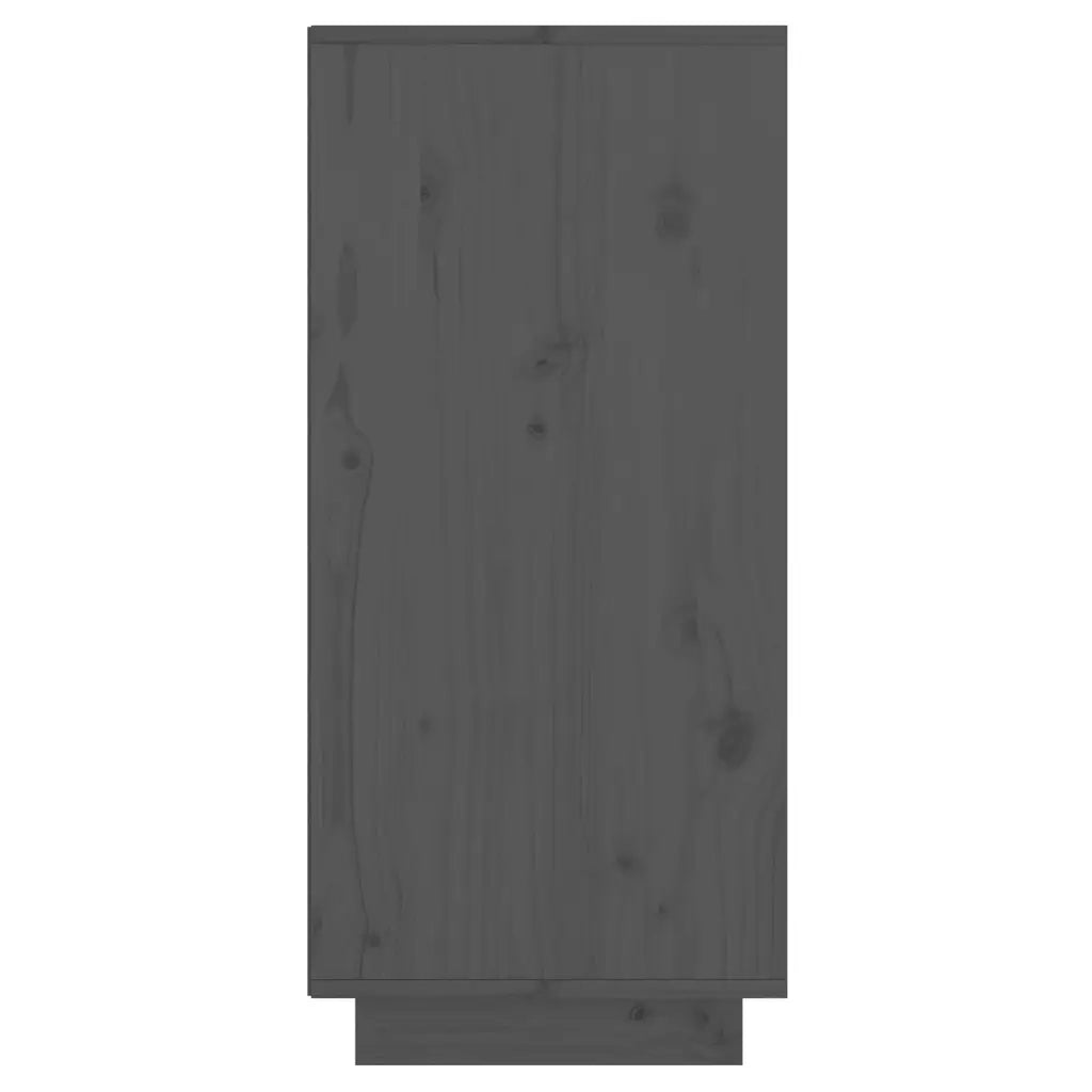 Credenza-Buffet-Armadio da cucina Grigia 60x34x75 cm in Legno Massello di Pino