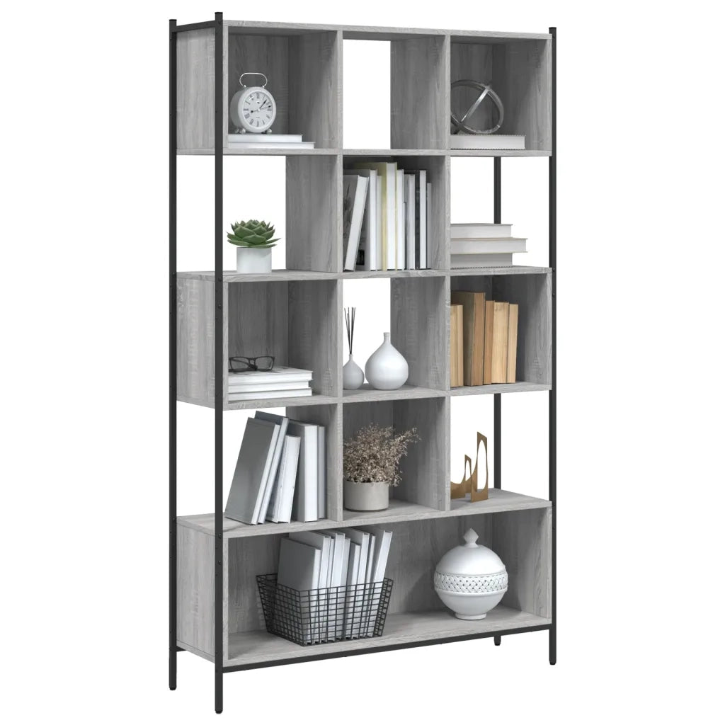 Libreria Grigio Sonoma 102x28x172 cm in Legno Multistrato 3213660