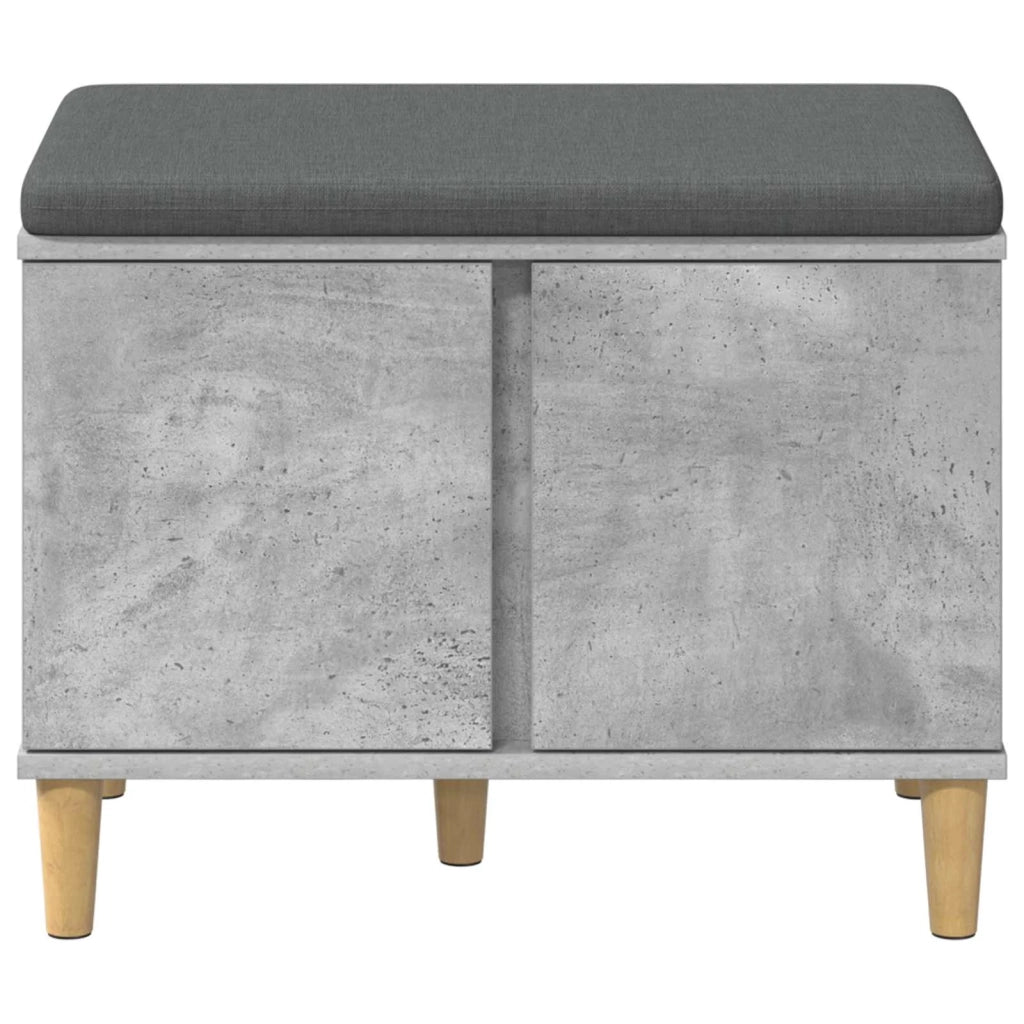 Panca per ingresso con cuscino Grigio Cemento 60 x 38 x 46 cm 891523