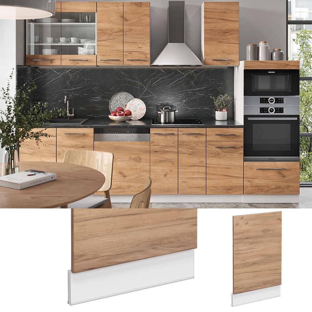 Pannello frontale Fame-Line Rovere dorato/Bianco 45 cm, PL Antracite Vicco