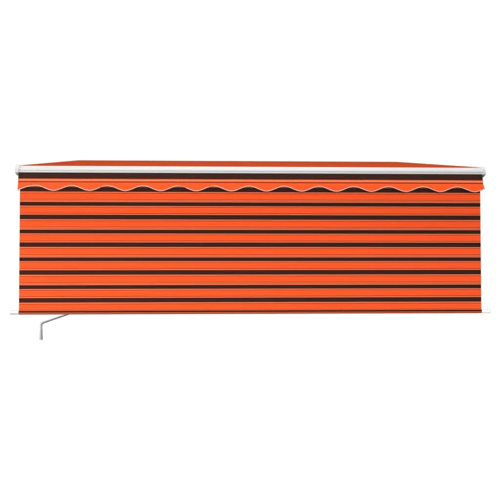 Tenda Sole Retrattile Manuale con Parasole 4x3m Arancio Marrone 3069300