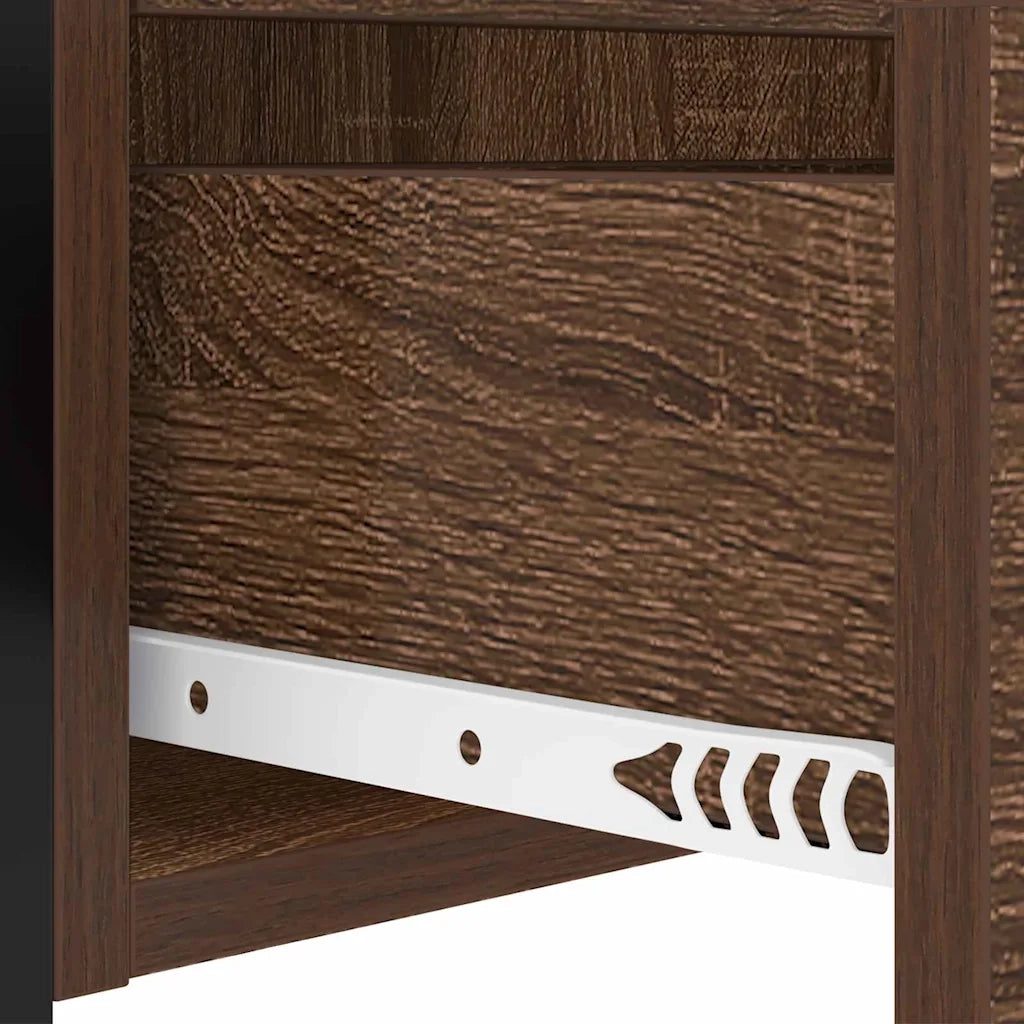 Set di 2 Comodini | Armadio da Notte | Mobiletto da notte Rovere Marrone 40 x 31 x 60 cm