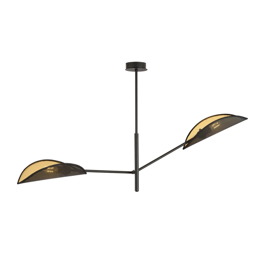 Emibig Plafoniera VENE 2 nero/oro metallo 2xE14 102 cm