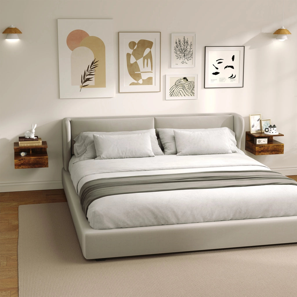 Comodino Moderno con Cassetto e Ripiano ¨C zephmum ¨C Marrone 35x32x22.5 cm