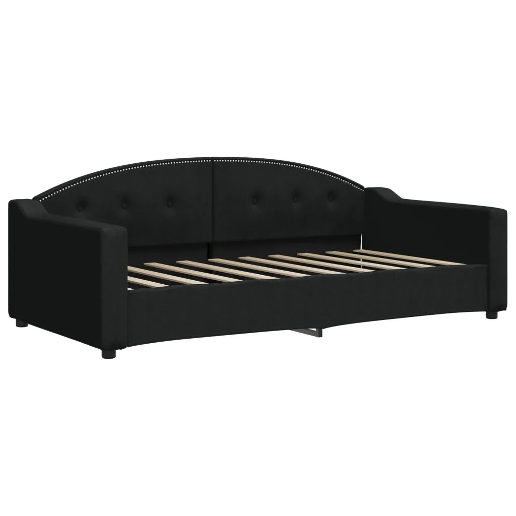 Divano letto | Sof¨¤ letto | Letto singolo con Materasso Nero 90x190 cm in Tessuto