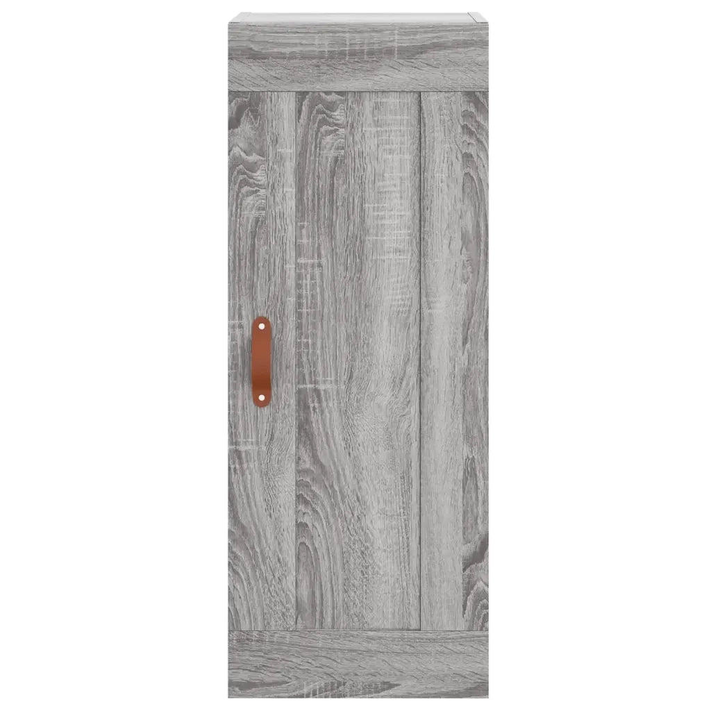 Mobile a Parete Grigio Sonoma 34,5x34x90 cm Legno Multistrato 830482