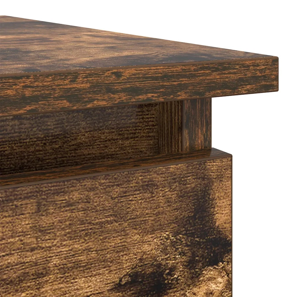 Tavolo Consolle con Cassetti Rovere Fumo 85,5x38,5x74,5 cm 861395