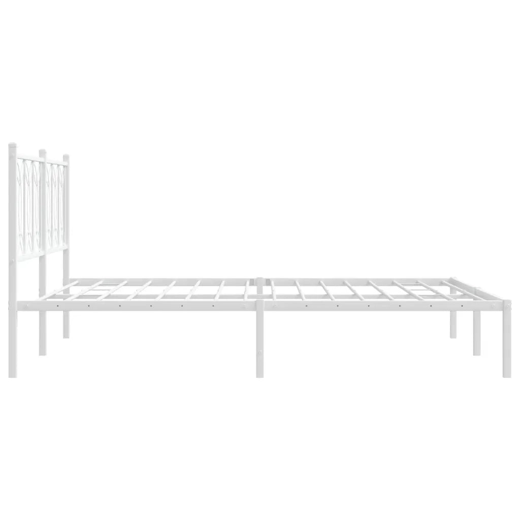 Giroletto con Testiera Metallo Bianco 150x200 cm