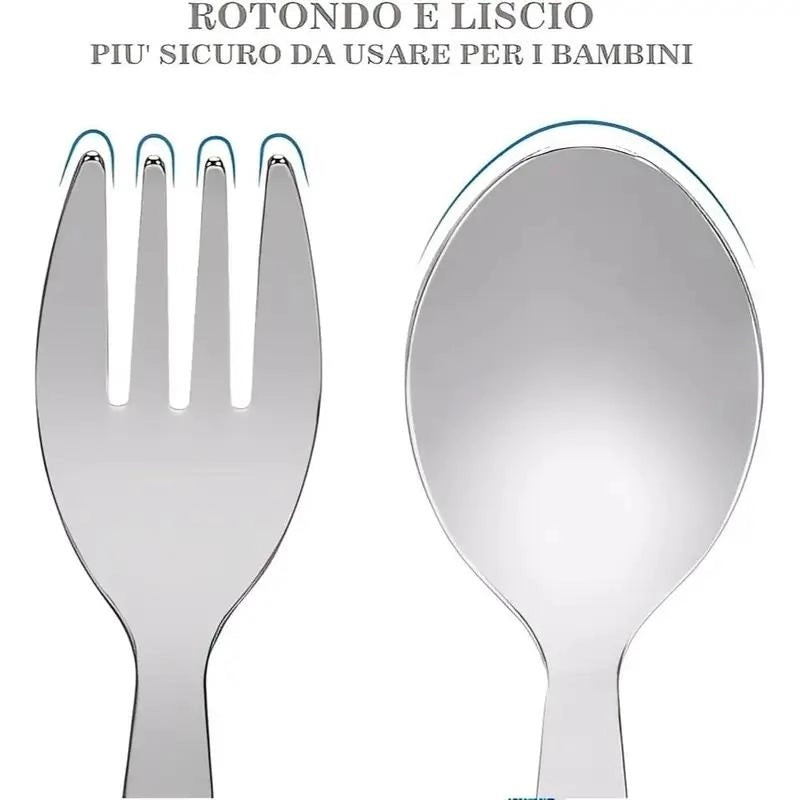 SET 2 POSATE ACCIAIO UNICORNO FORCHETTA E CUCCHIAIO