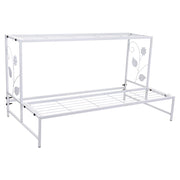 Supporto portavaso in metallo bianco 80x44x44h