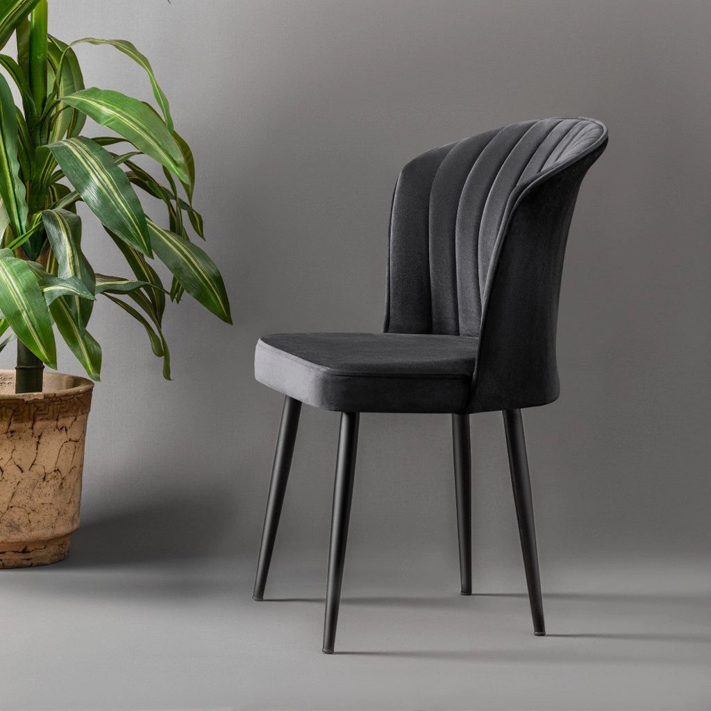 Set di sedie in legno "Rubi" (2 pezzi) - 52 x 42 x 85 cm - Nero