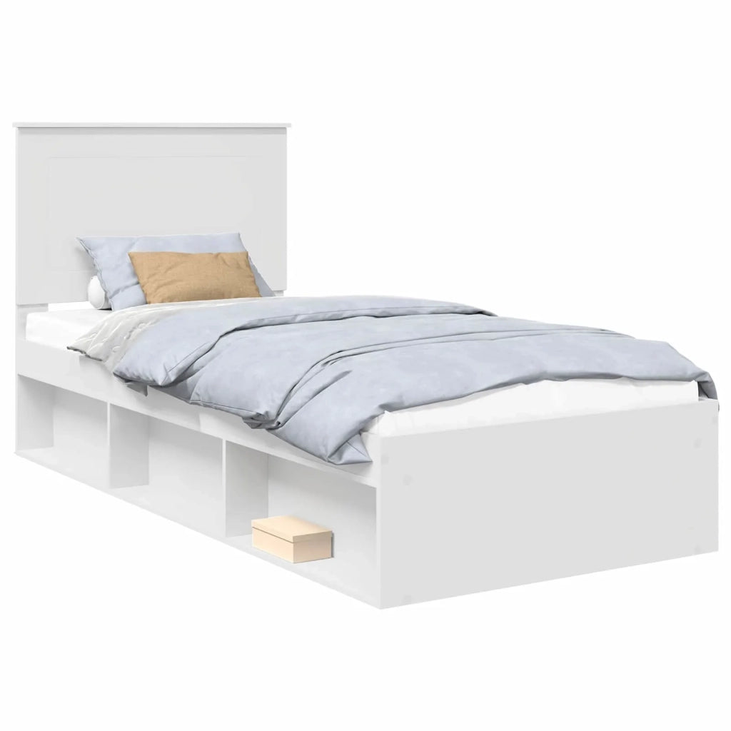 Struttura del letto Bianco 90 x 200 cm Pino massello