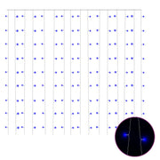 Tenda Luci a Ghiaccioli 3x3m 300 LED Blu 8 Funzioni CFW8034239