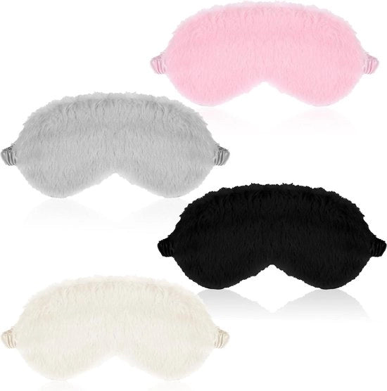Maschera da Sonno per Bambini - Ombreggiante per Donne e Ragazze - Maschera per Occhi in Seta - 4 Pack