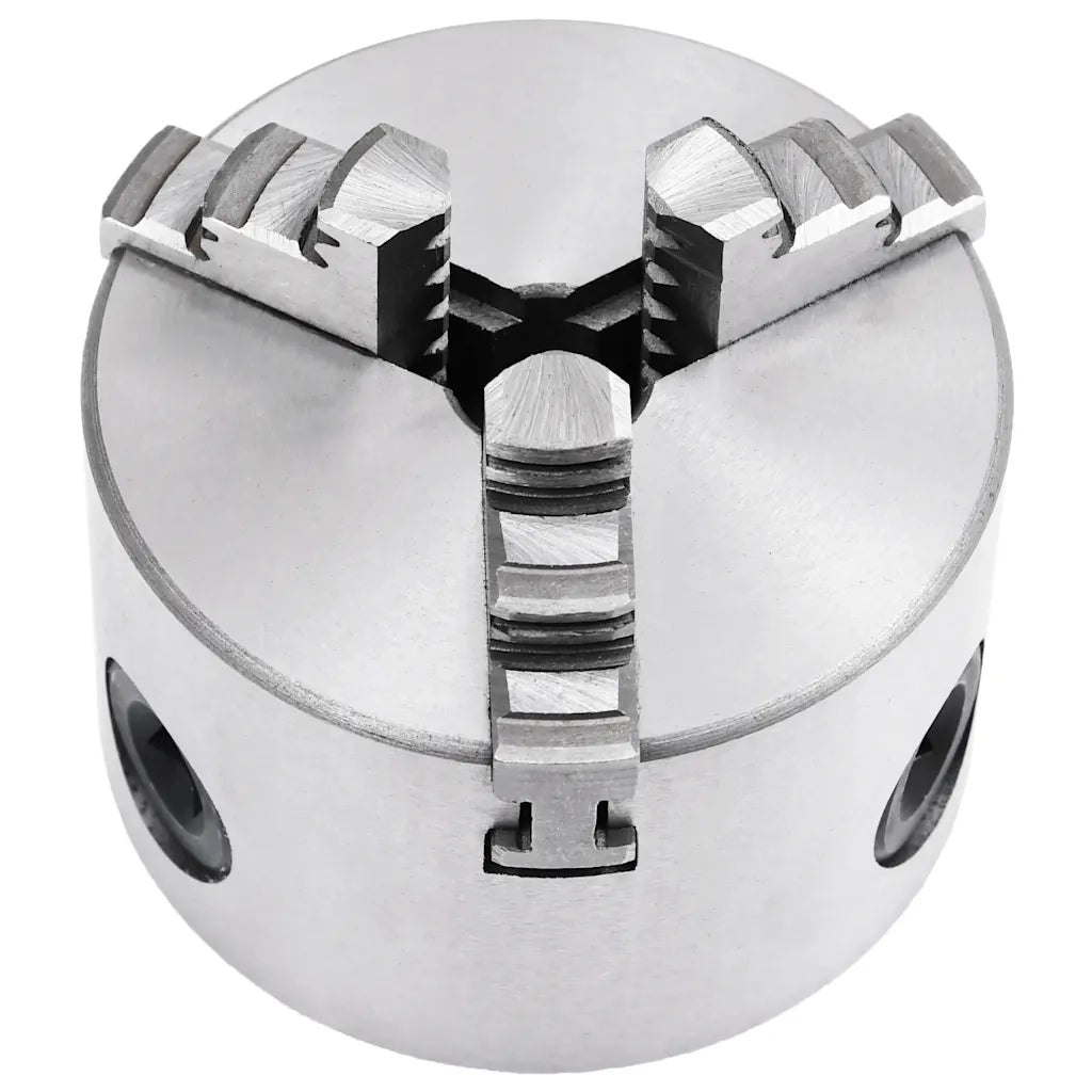Mandrino per Tornio a 3 Griffe Autocentrante 80 mm in Acciaio 146704