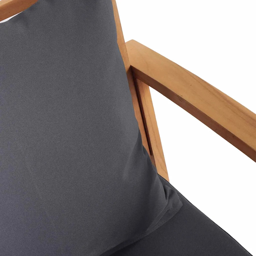 panchina con cuscino Marrone e grigio scuro 110 x 66 x 76 cm CFW7969762