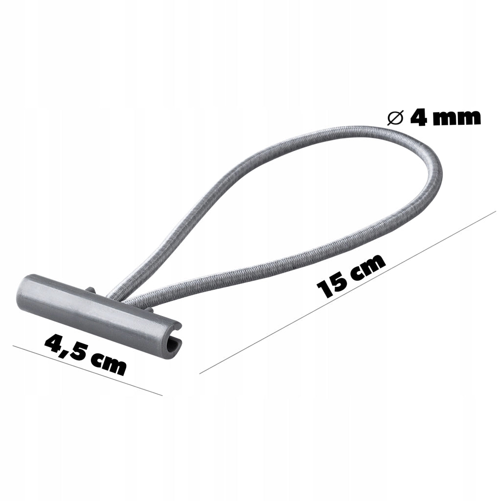 Set di 10 elastici KADAX per il fissaggio di teloni. Elastici per teloni con cricchetto, 15 cm, resistenti.