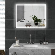 Specchio da bagno illuminato 90x70 cm con comando tattile, antiappannamento e memoria