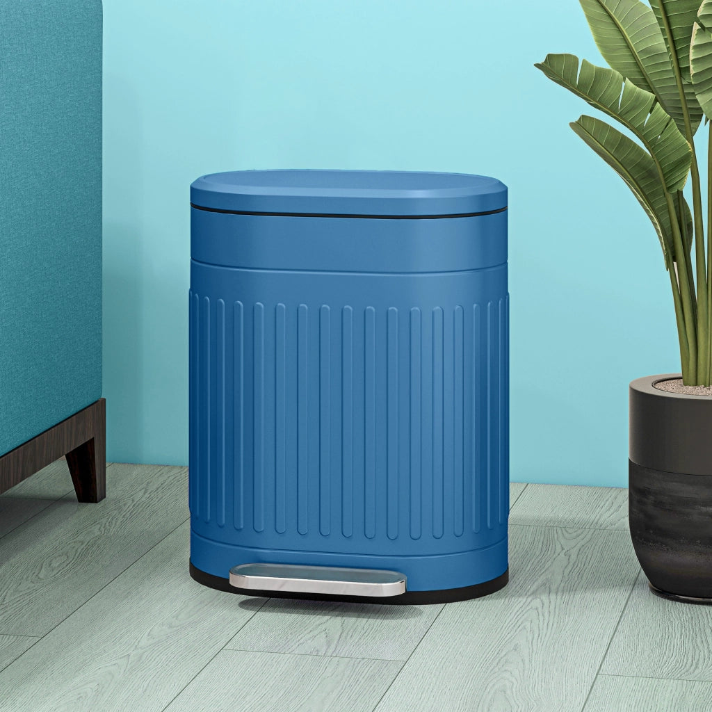 Cestino per rifiuti da cucina a pedale 20L ¨C zephmum ¨C 36.5x31.2x45 cm blu