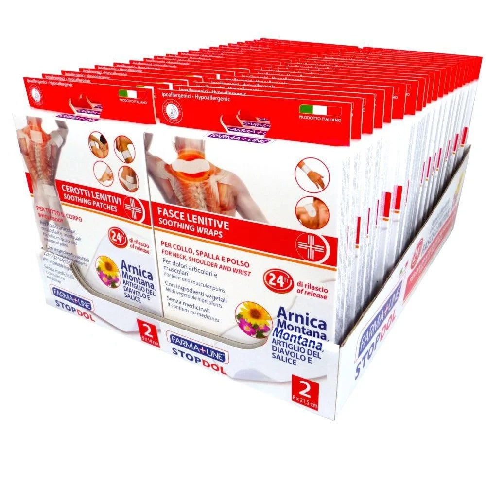 Trade Shop - Set 40pz Cerotti + Fasce Lenitive 24h Arnica Montana Artiglio Diavolo Salice Cer4646a -